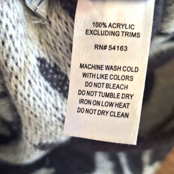 Marc New York Poncho Wrap One Size Cozy Open Front Shawl Kimono Oversized Gray - Picture 12 of 14